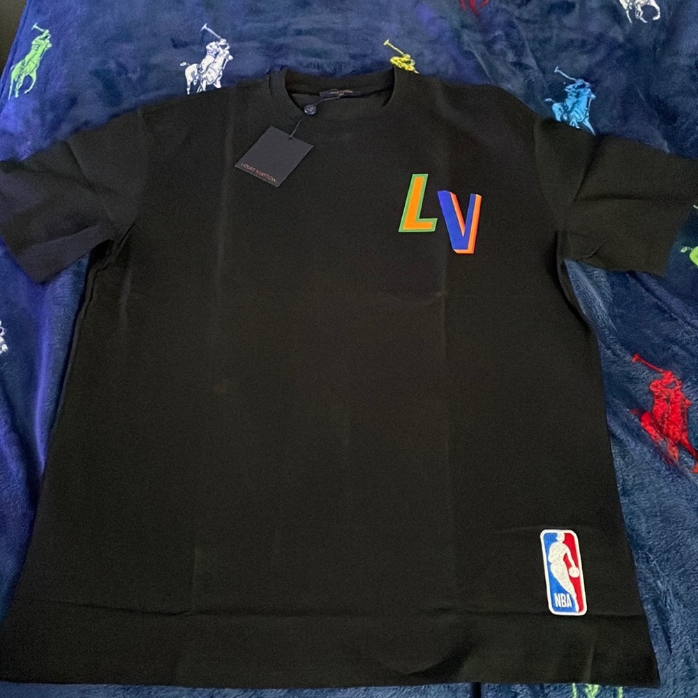 Louis Vuitton black NBA collaboration Tee-Shirt